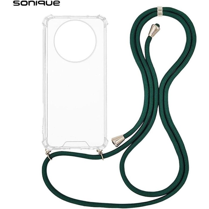 Husa telefon Sonique Armor Clear, antishock, verde inchis, pentru Realme 12 5G / Realme 12x