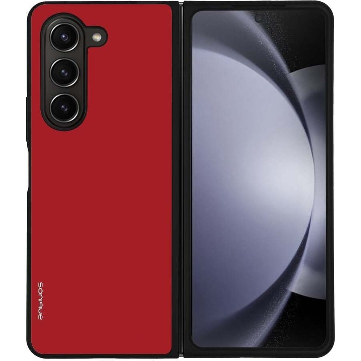 Husa telefon Sonique ColorBloc Series, rosie, pentru Samsung Galaxy Z Fold 5, silicon, design modern, protectie antisoc