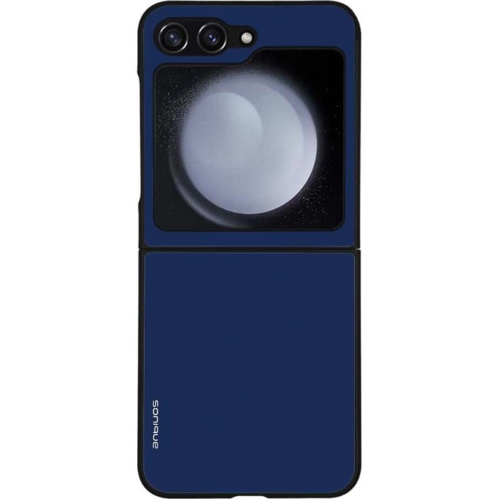 Husa telefon Sonique ColorBloc Series, pentru Samsung Galaxy Z Flip 5, silicon, antichoc, albastra