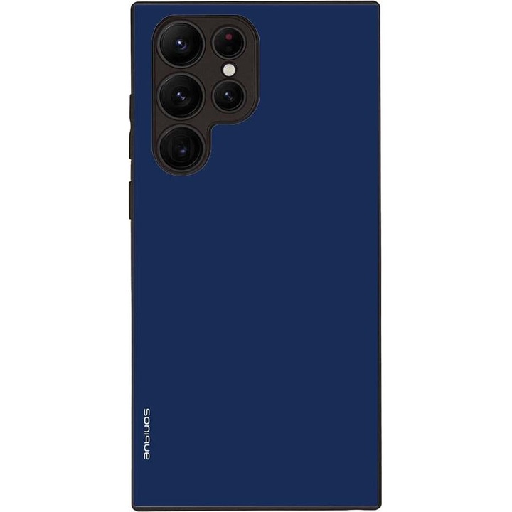 Husa telefon Sonique ColorBloc Series, protectie extra, design modern, albastru, pentru Samsung Galaxy S22 Ultra
