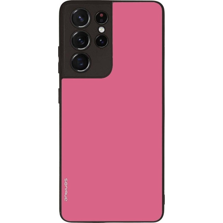 Husa telefon Sonique ColorBloc Series, roz, pentru Samsung Galaxy S21 Ultra, silicon, antisoc