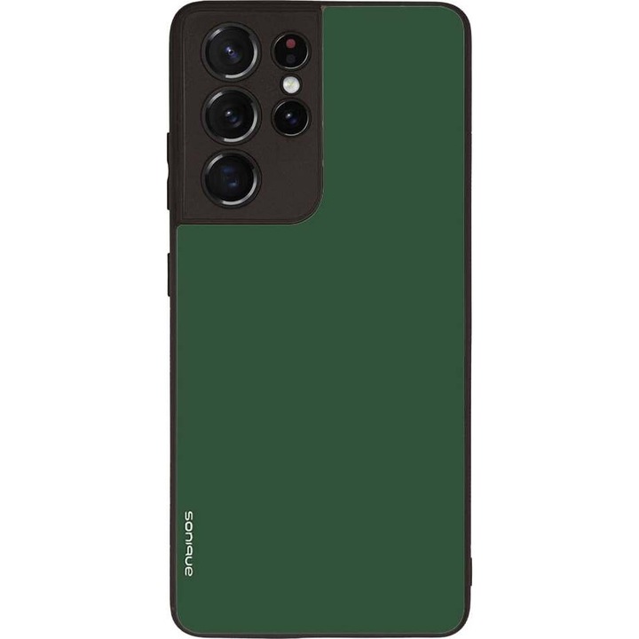Husa telefon Sonique ColorBloc Series, verde, pentru Samsung Galaxy S21 Ultra, silicon, design modern