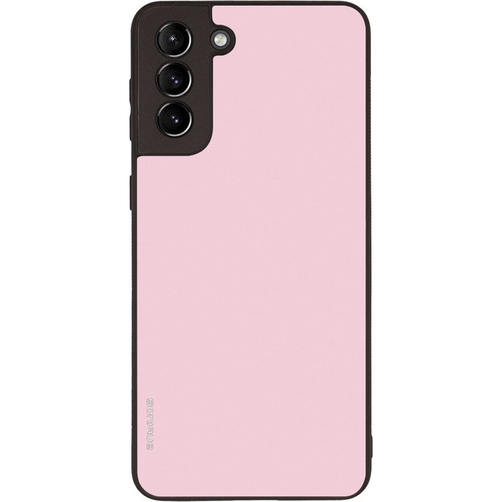 Husa telefon Sonique ColorBloc Series, roz deschis, pentru Samsung Galaxy S21 Plus, silicon, design modern, protectie antisoc.