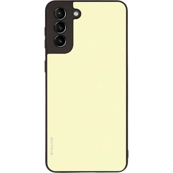 Husa telefon Sonique ColorBloc Series, galben, pentru Samsung Galaxy S21 Plus, silicon, design modern, protectie antisoc