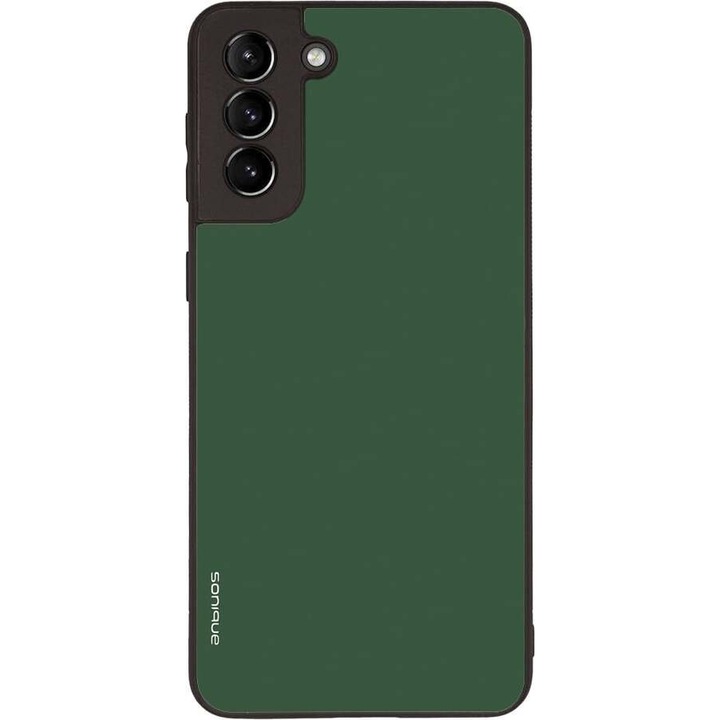 Husa telefon Sonique ColorBloc Series, verde, pentru Samsung Galaxy S21 Plus, silicon, design modern