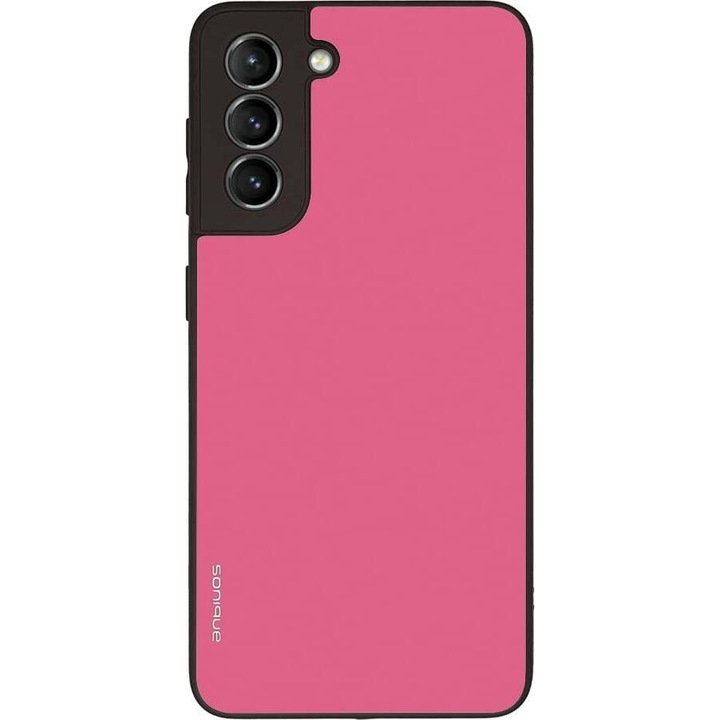 Husa telefon Sonique ColorBloc Series, roz, pentru Samsung Galaxy S21, silicon, design modern