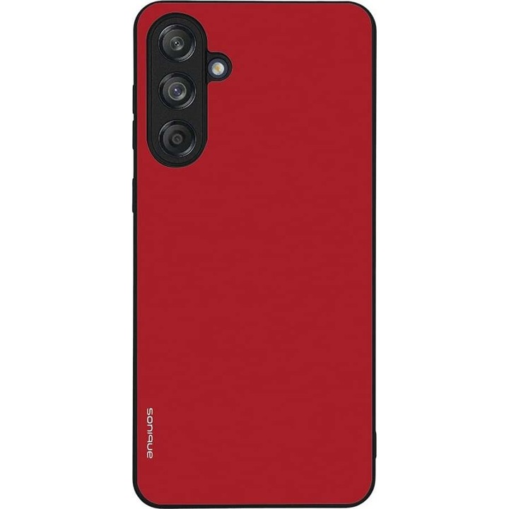 Husa telefon Sonique Colorbloc Series, rosie, pentru Samsung Galaxy M55 5G, silicon, design modern