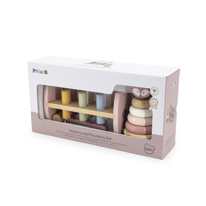 Комплект играчки за сортиране VIGA, Лисица, Дърво, 56x36x39 см