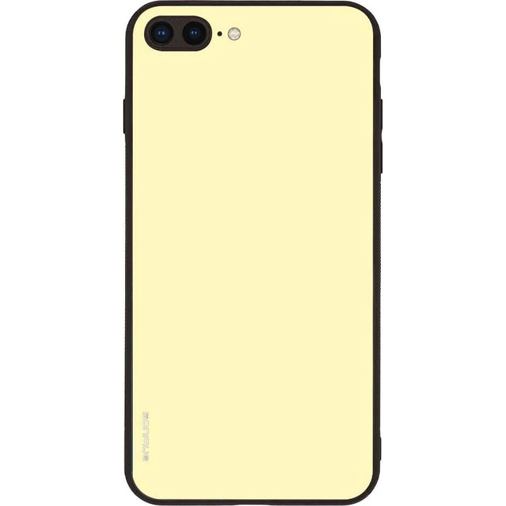 Husa telefon Sonique Colorbloc Series, protectie din silicon, design marmura, galben, pentru Apple iPhone 7 Plus / iPhone 8 Plus