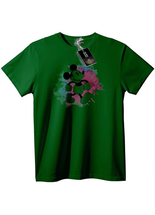 Mickey Mouse akvarell póló, Angolzöld