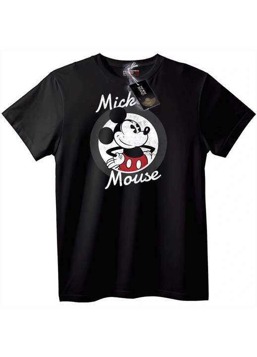 Mickey Mouse klasszikus póló, fekete, XS