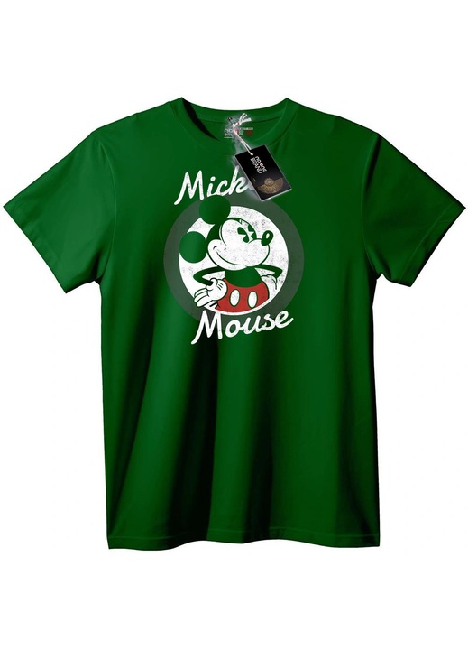 Mickey Mouse klasszikus póló, sötétzöld, XL