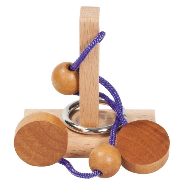 3D пъзел, Fridolin, IQ Test Освободи пръстена, дърво и метал, за деца над 8 години