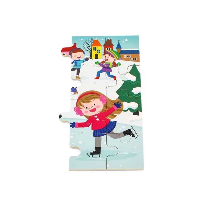 Пъзел "Сезони", VIGA, 24 части, цветни илюстрации, размери 30x22, 5x1 см