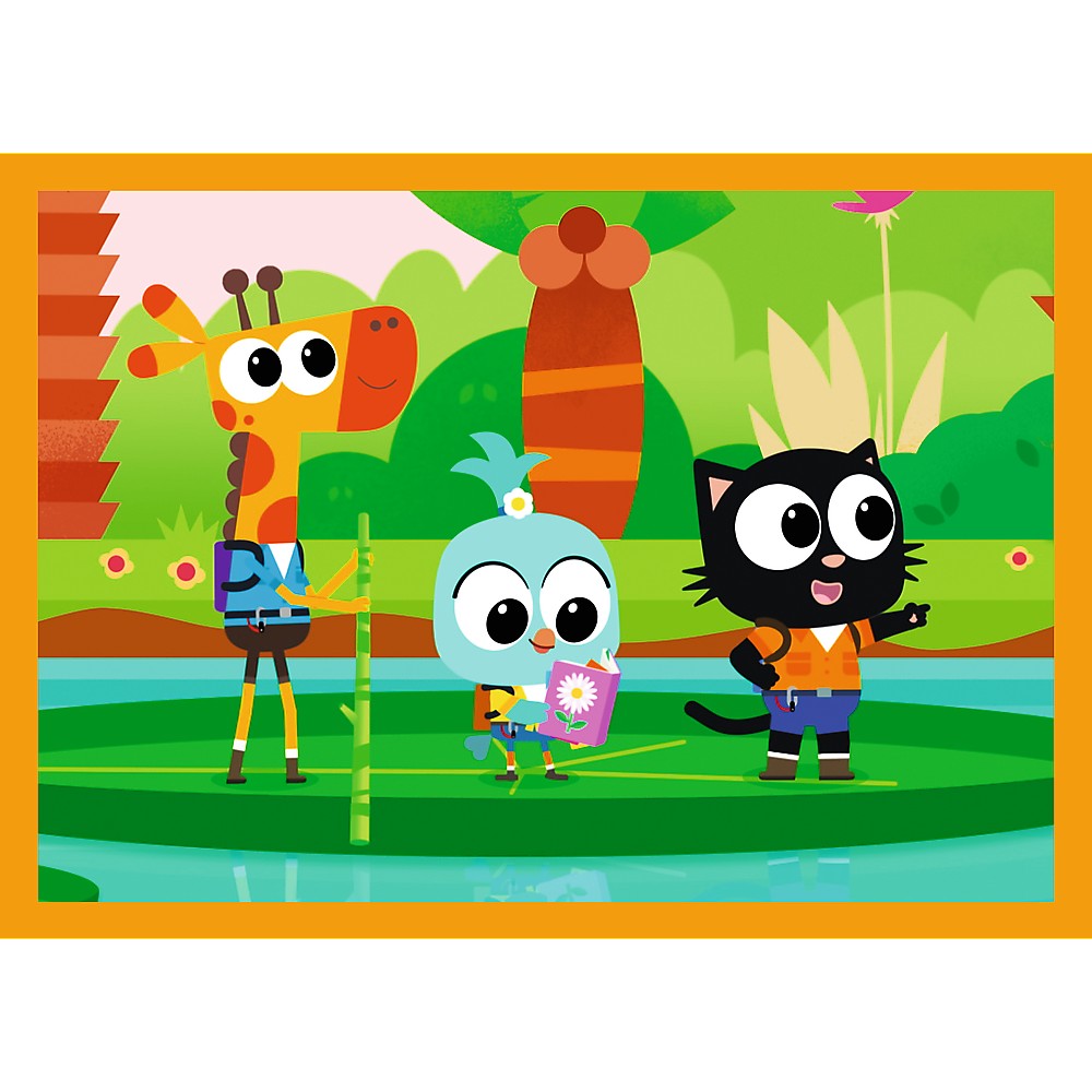 Puzzle Trefl 4 in 1 - Planeta Milo, Intalnire cu Milo si prietenii