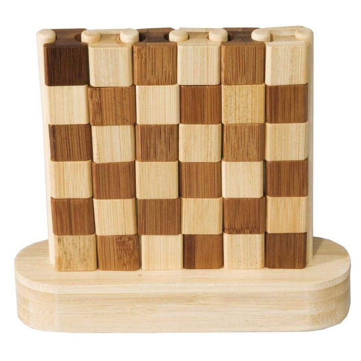 Игра на логика и стратегия "Четири на линия", Fridolin, за 2 играча, дървени части, 6+ години