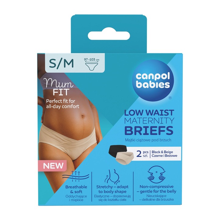 Корели за бременни с ниска талия Canpol babies, размери S/M до L