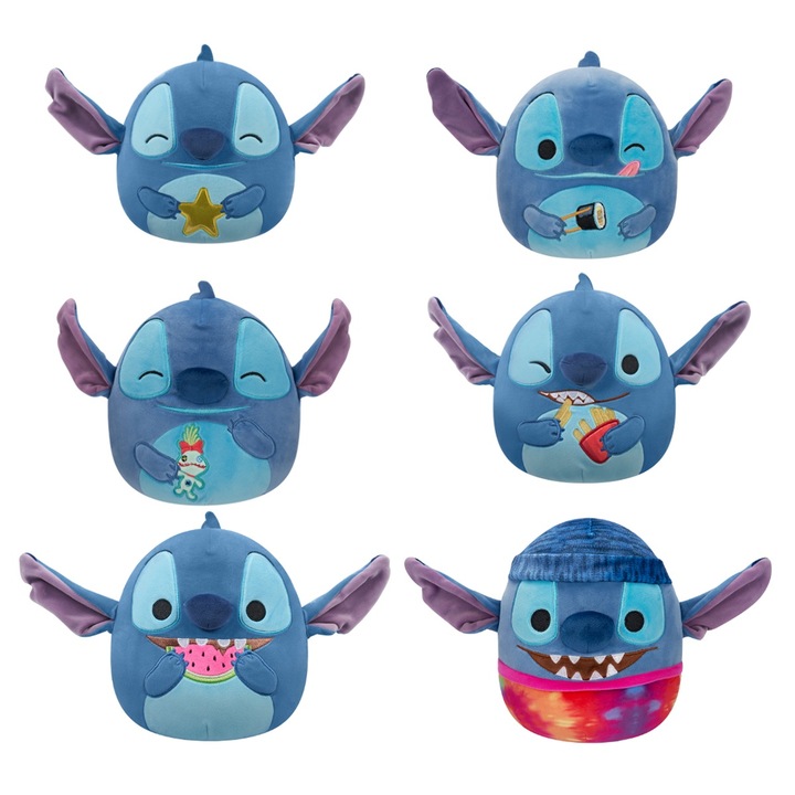 Плюшено мече Squishmallows Disney Stitch, 25 см, различни модели