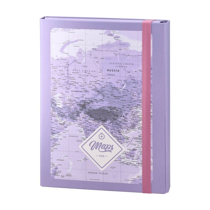Папка Biro Time Apex 40, с ластик, А4, 40 mm, лилава