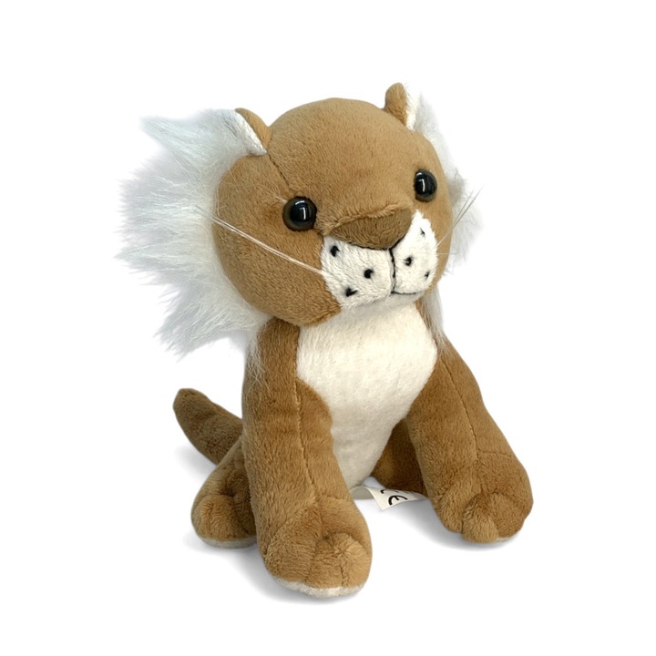 Плюшена играчка Chippo 4463-12, Лъвче, Издава звуци при натискане, Мек плюш, 15 х 12 см, Кафяв