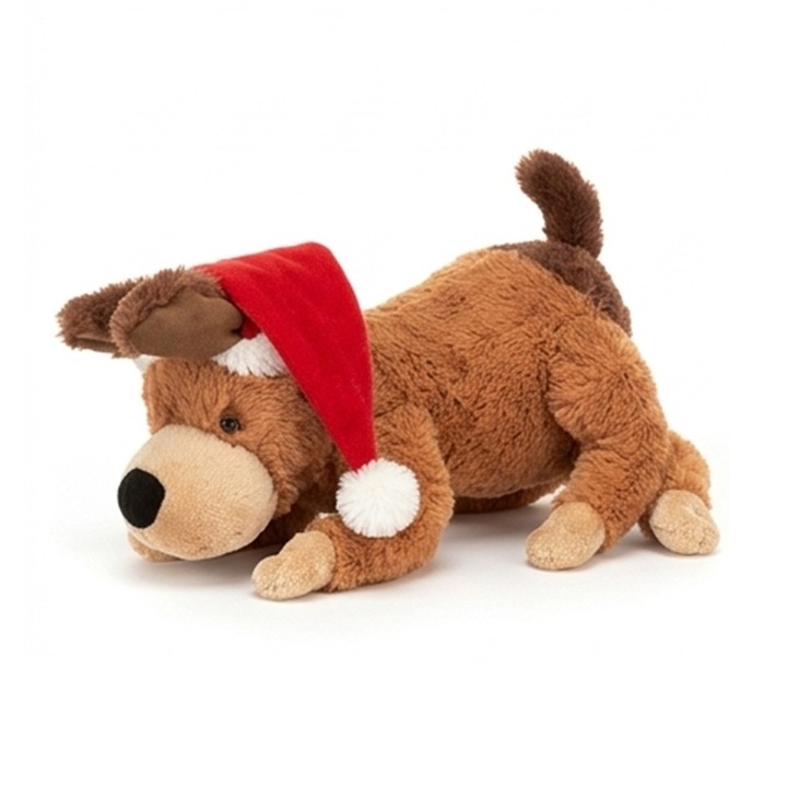 Плюшена играчка Chippo Коледно куче 21-133-208, Издава звуци и трепери, 40 см, Кафяв