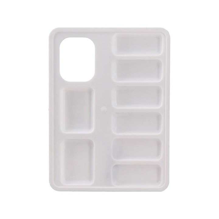 Paletă de pictură Sazio Bela, dreptunghiulară, din plastic, albă