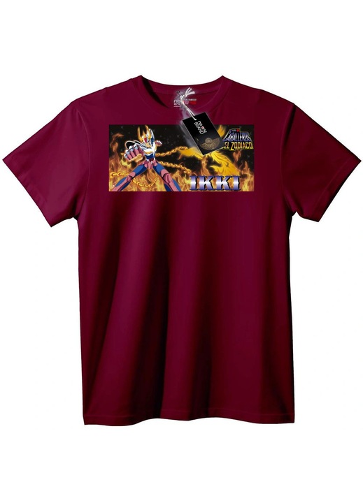 Ikki Saint Seiya Anime póló, Bordó