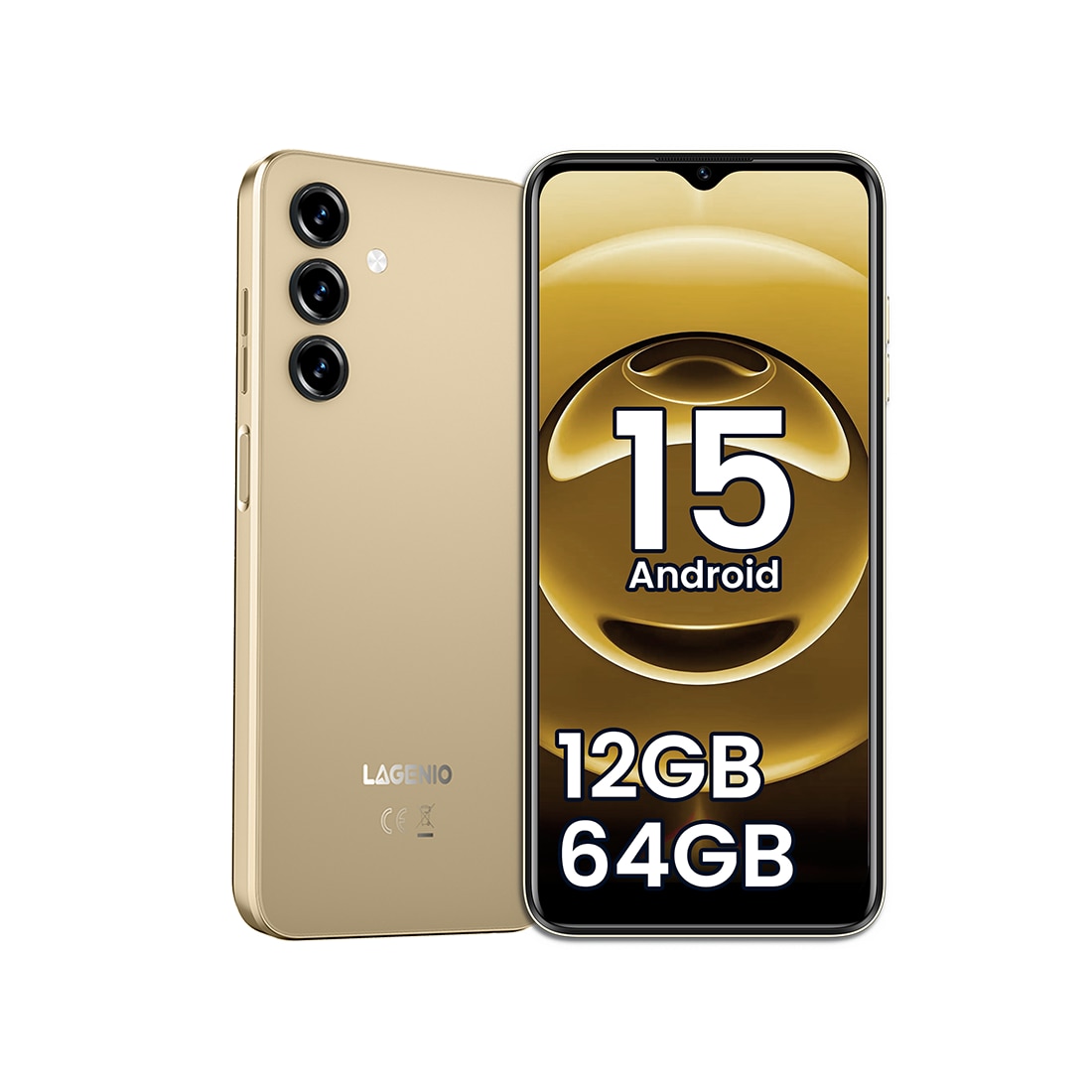 Telefon Lagenio A10, 6.5 inch, 64GB, 4G, auriu