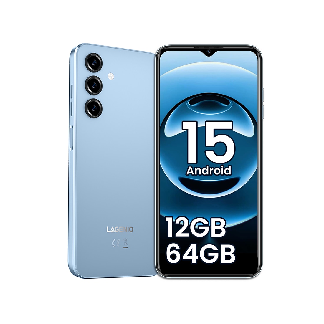 Telefon Lagenio A10, 4G, 64GB, 4GB RAM, albastru eteric