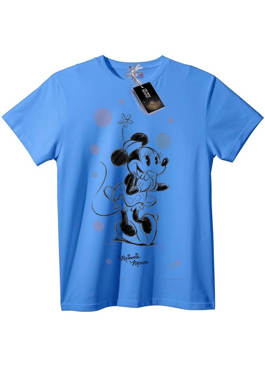 Mickey Mouse vázlatos póló, Világoskék