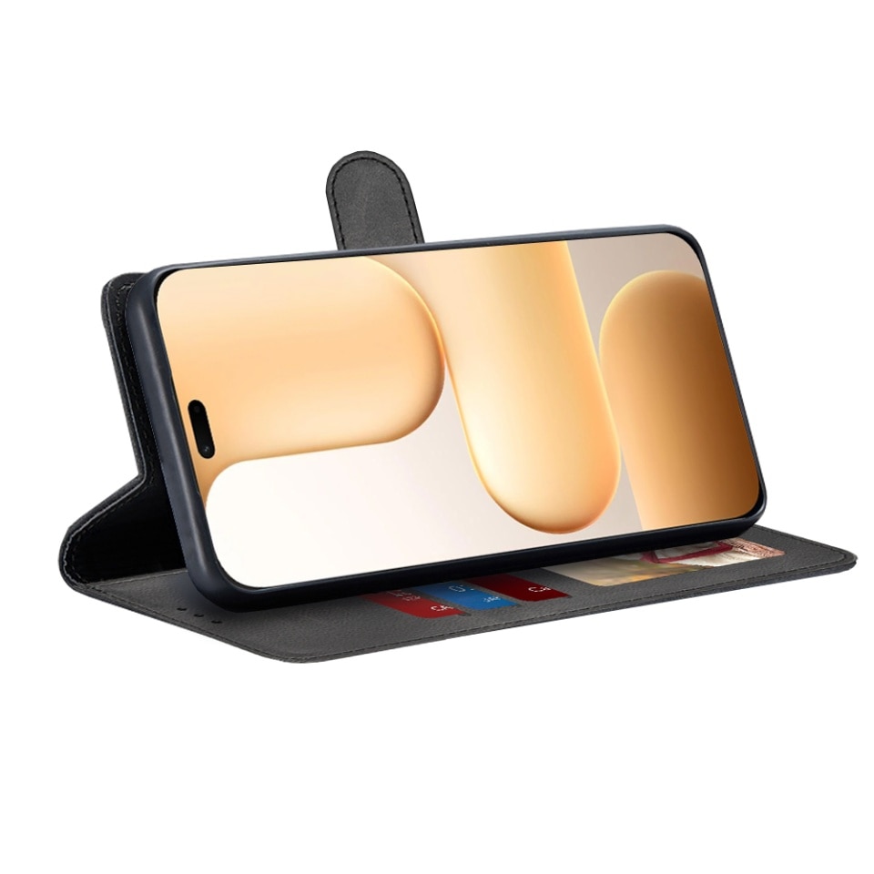 Husa pentru Honor 600 Lite tip carte cu Portofel Interior, Antisoc, set cu sticker, Diary Book, Negru