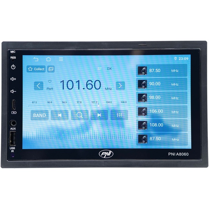 Multimedia player auto PNI A8060 cu Android 13, 4GB DDR3/ROM 64GB, ecran 7 inch, CarPlay, Android Auto, Bluetooth, Wi-Fi, Radio FM