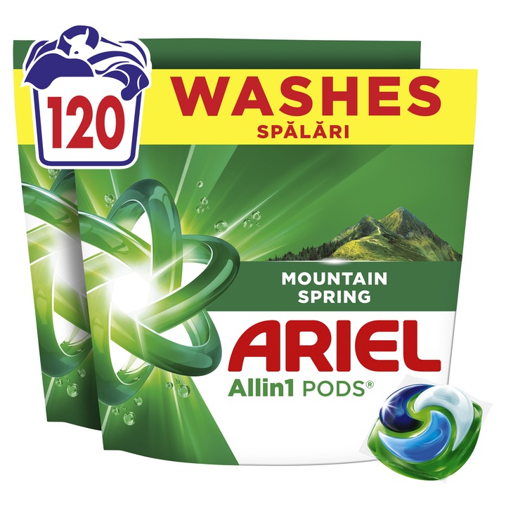 Ariel Allin1 PODS® Mountain Spring mosókapszula, 120 mosás