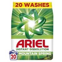 Detergent de rufe pudră Ariel Mountain Spring 1.3kg, 20 spalari