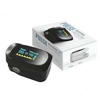 Pulsoximetru profesional pentru deget, masurare frecventa pulsului si saturatie oxigen, Senzor de inalta precizie, Ecran color LCD, Functie Auto-OFF, Negru