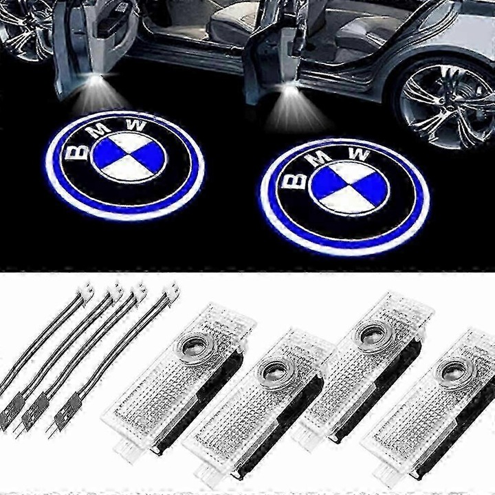 LED проектори за врати на автомобили, сенчести светлини, 12V, 5W, комплект за BMW