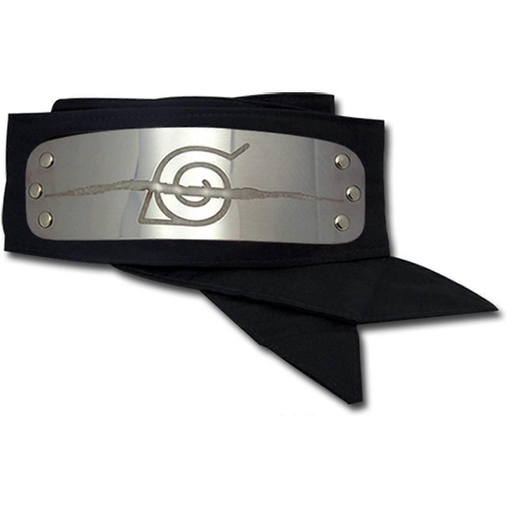Banda de cap Anti Leaf Village, inspirata din Naruto, 100% bumbac, 2.5" inaltime, unisex