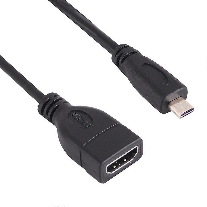 Micro HDMI apa dugó – HDMI anya adapter kábel, 17cm