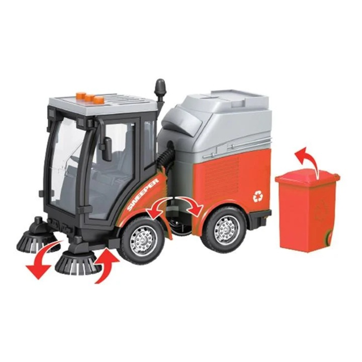 Masina de curatat strazi cu lumina si sunet pentru copii 3+ ani