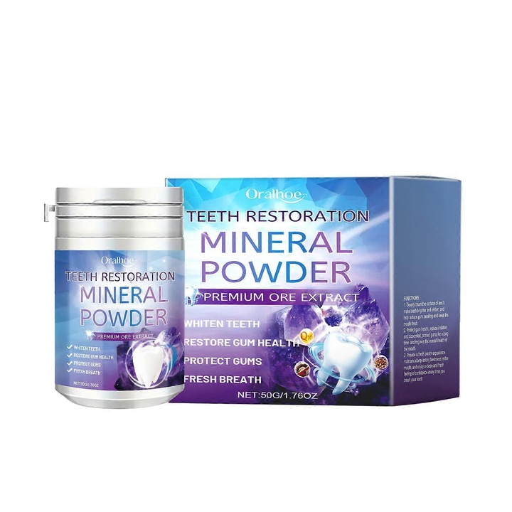 Fogtisztító por, Oralhoe, lila, szódabikarbónával