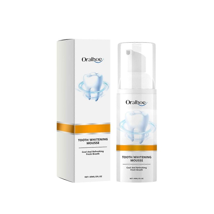 Fogfehérítő hab, ORALHOE, szódabikarbónát és xilitet tartalmaz, 200ml