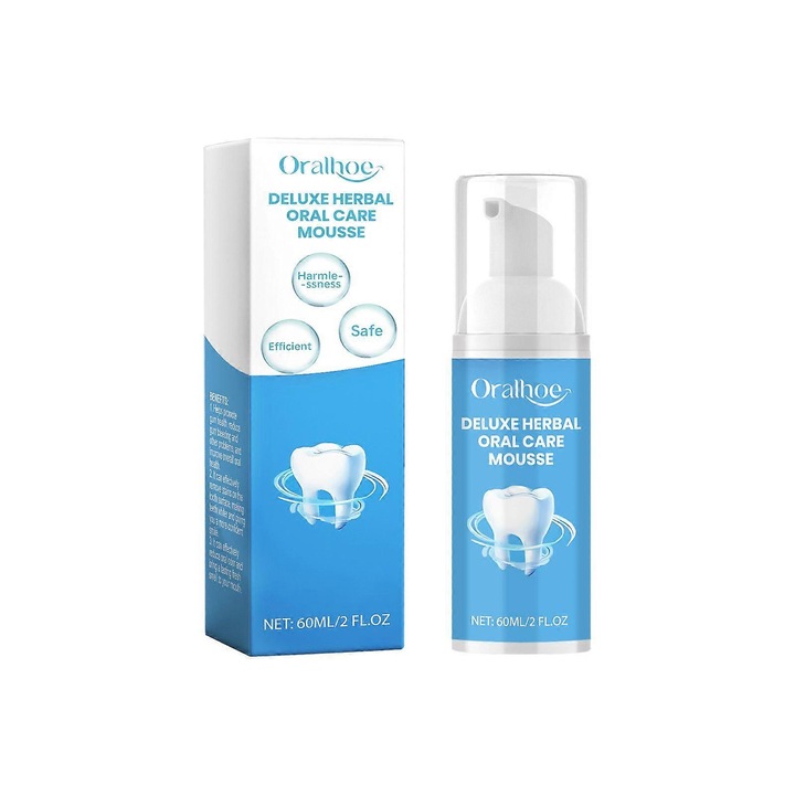 Szájfehérítő hab, ORALHOE, citrom- és mentakivonattal, 150ml