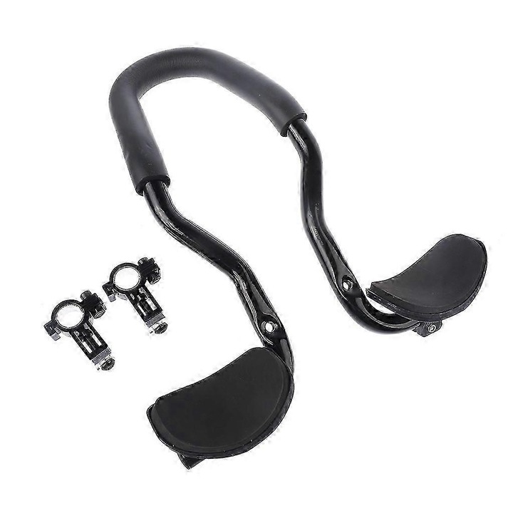 Ghidoane bicicleta, 40cm, aluminiu, negru, set 1 buc