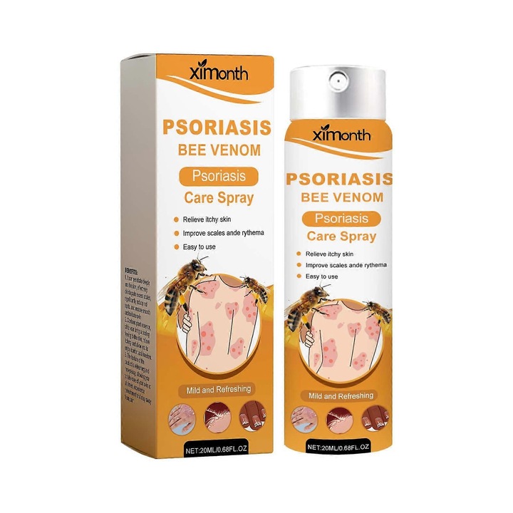 Ximonth Psoriasis ápoló spray, méhméreggel, Chrysanthellum Indicum kivonattal, Mentha Arvensis kivonattal, 100ml