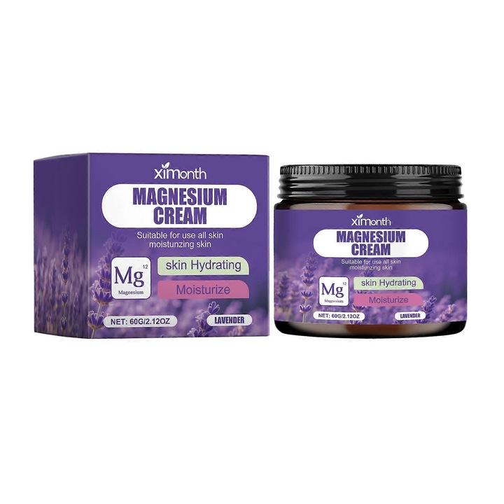 Ximonth Magnézium Krém Alváshoz, Levendula Olajjal és Kókuszolajjal, 200ml