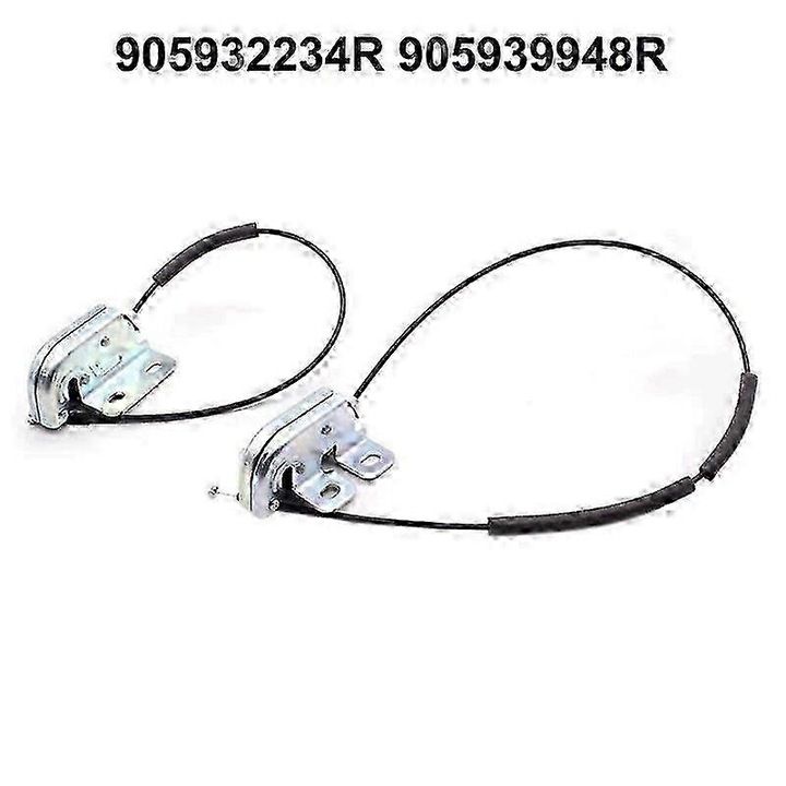 2 db csomagtartó zár szett Koleos 2008-2016-hoz, ezüst+fekete, ABS+fém