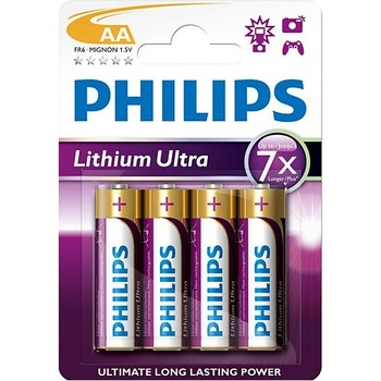 Baterii Philips Lithium Ultra AA 4-blister Baterii Philips Lithium Ultra AA 4-blister