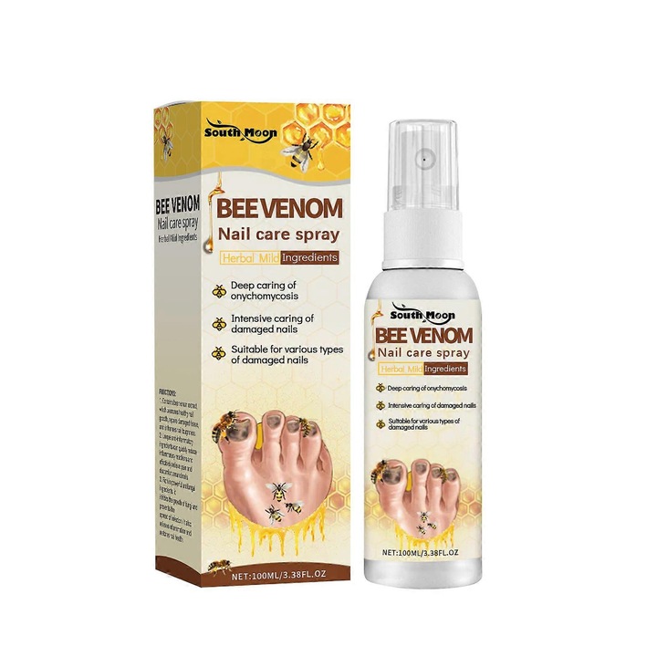 South Moon méhméreg körömjavító spray, tisztítja és hidratálja a körmöket