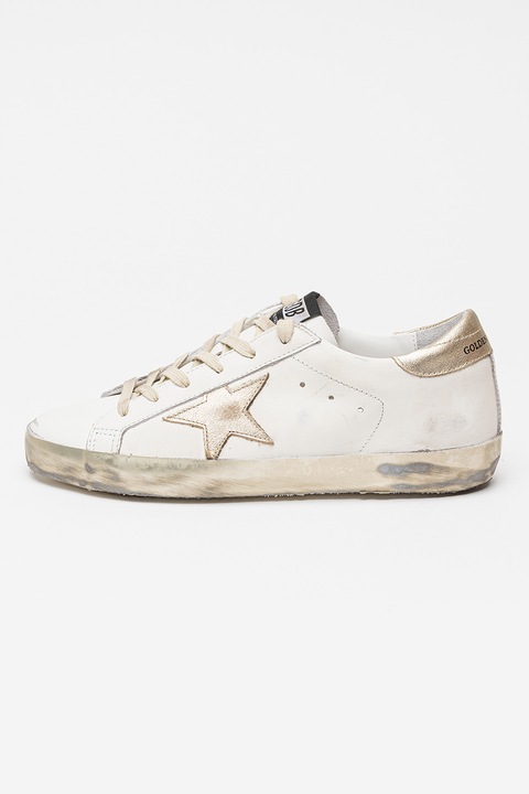 GOLDEN GOOSE, Super-Star Classic bőrsneaker, Fehér/Rózsaarany