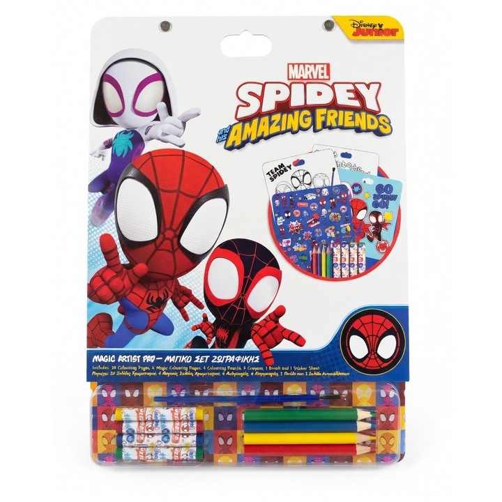 Set creativ cu activitati pentru copii, Spidey